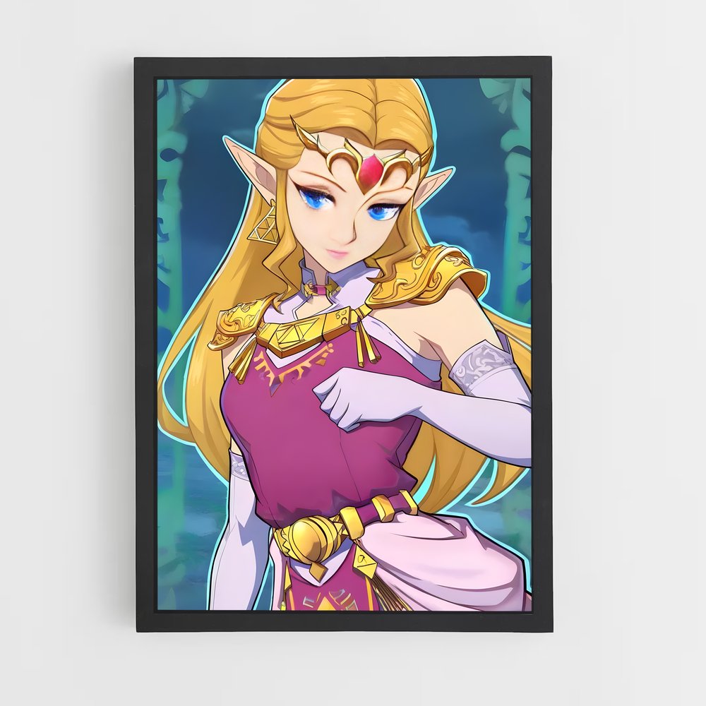 Poster Princesse en Rose – affiche Zelda (vue 2)